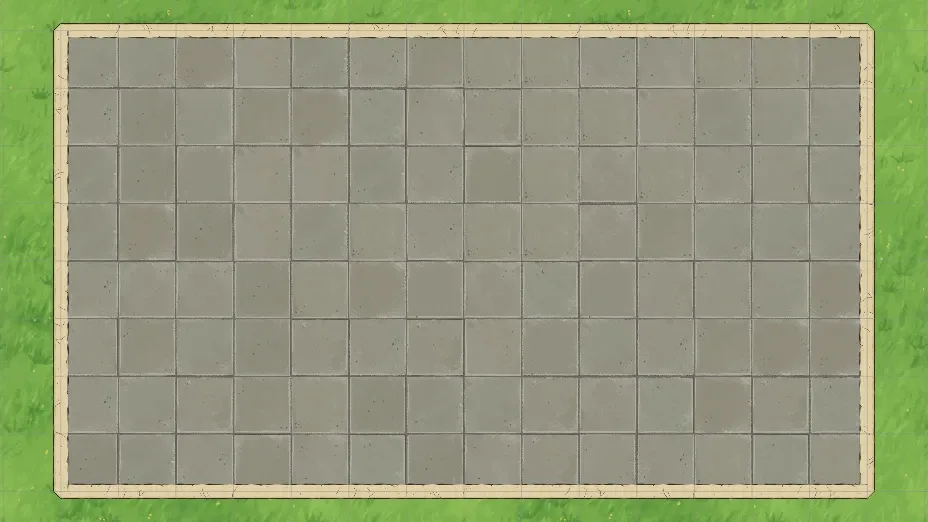 A room floored with randomized stone tiles