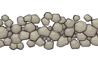 A strip of cobblestone road edge